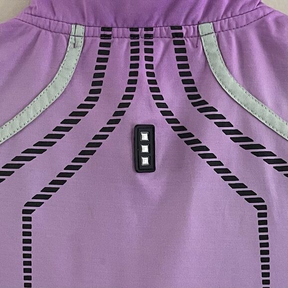 Jamie Sadock 1/4 Zip Golf Top Size M Tennis Active High Neck Sleeveless Purple - Picture 5 of 7